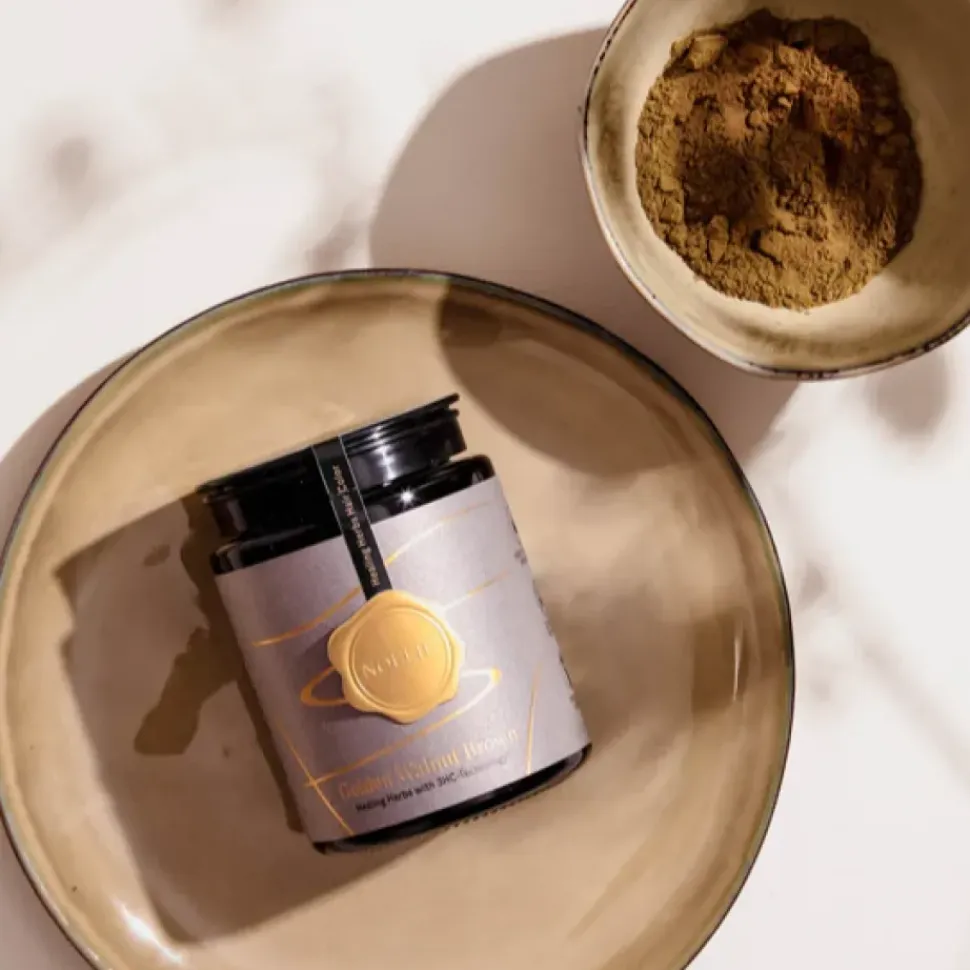 Golden Walnut Brown- natürliche Pflanzenhaarfarbe-Healing Herbs Hair Color
