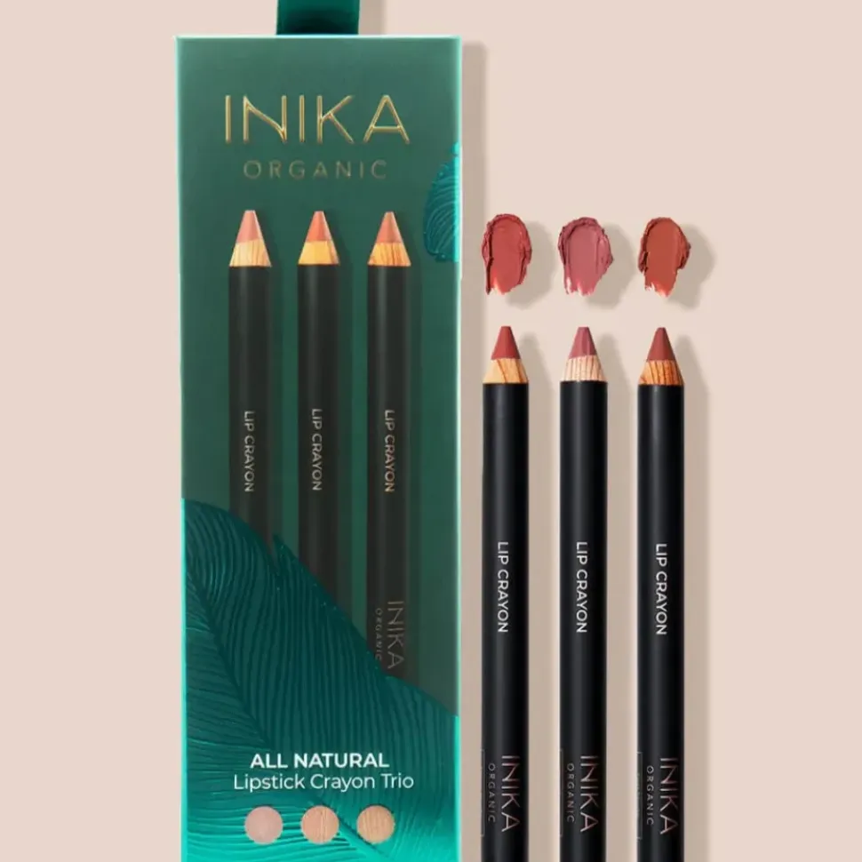INIKA Organic | All Natural Lipstick Crayon Trio - Lippenkonturenstifte-Set