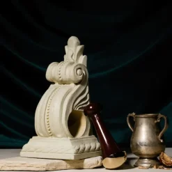 Kansa Wand - Massagetool aus Teakholz mit Zinn & Kupfer für eine entgiftende Gesichtsmassage