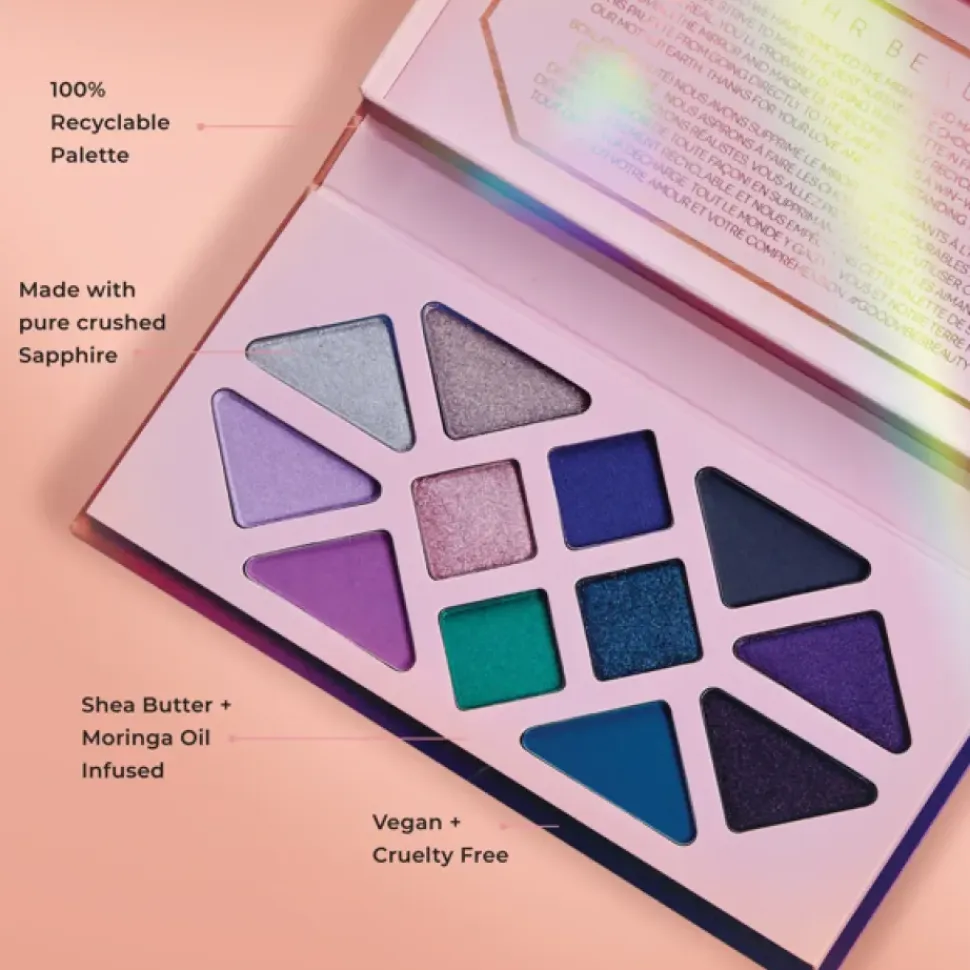 Moonlight Crystal Palette - Lidschattenpalette mit mauve und blau-grünen Tönen